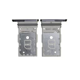 For Samsung Galaxy S23 Ultra S918 S918B Phone New Housing Chip SIM Card Tray Slot Holder Pocket Parts Single Dual SIM Black