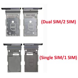 For Samsung Galaxy S23 Ultra S918 S918B Phone New Housing Chip SIM Card Tray Slot Holder Pocket Parts Single Dual SIM Black