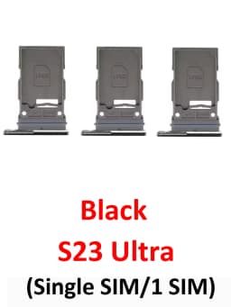 For Samsung Galaxy S23 Ultra S918 S918B Phone New Housing Chip SIM Card Tray Slot Holder Pocket Parts Single Dual SIM Black