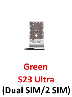 For Samsung Galaxy S23 Ultra S918 S918B Phone New Housing Chip SIM Card Tray Slot Holder Pocket Parts Single Dual SIM Black