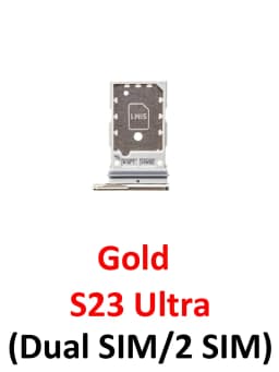 For Samsung Galaxy S23 Ultra S918 S918B Phone New Housing Chip SIM Card Tray Slot Holder Pocket Parts Single Dual SIM Black