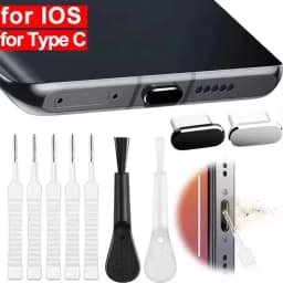 Mobile Phone Speaker Charging Port Cleaning Set Dust Plug for iPhone 16 15 14 Earphones Clean Kit Brush for Samsung Xiaomi