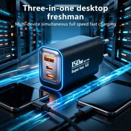 Oneplus 150W EU/US/UK Plug Ultra Fast Charging 3-ports PD USB Type-C Qc 3.0 Super Charge Wall Adapter For Iphone Samsung