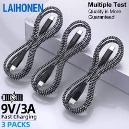 LAIHONEN USB C to Lightning Nylon Braided Cable Fast Charging Data Sync Cord 1/3 Pack for iPhone 14 13 12 11 Pro XR XS