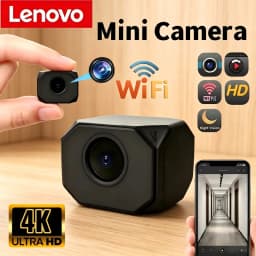 Lenovo 4K 1080P HD Mini WiFi Camera AP Hotspot Remote Monitor Portable Small Camcorder Home Security Surveillance Smart Camera