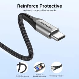 Vention Cable USB Type C Cable for Samsung Poco S21 3A Fast Charging USB C Charger Date Wire for Xiaomi Redmi Note 8 Type-C Cord