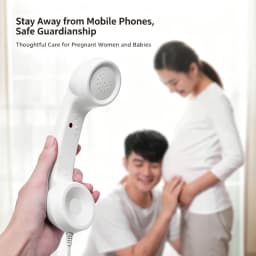 3.5mm/Type-C Retro Phone Handset, Radiation Proof Telephone Handset Cell Phone Receiver with Mic, for Cell Phones, Smartphone