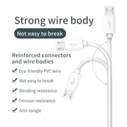 NNBILI 1m-3m micro USB Fast Charging Cable, Suitable for Samsung Xiaomi Android Phones, 5-14m Extension Cable Not Fast Charging