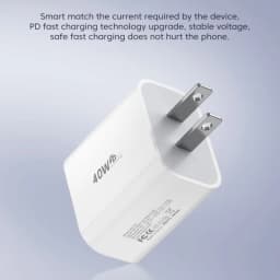Elough 40W Dual Port USB C Charger Fast Charging QC3.0 PD Type C Phone Fast Charger Adapter For iPhone Xiaomi Samsung Huawei