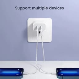 Elough 40W Dual Port USB C Charger Fast Charging QC3.0 PD Type C Phone Fast Charger Adapter For iPhone Xiaomi Samsung Huawei