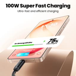 Toocki Type C Retractable Cable 100W Support SFC 3.0 Fast Charger USB C TPE Cable Mini Size For iPhone 16 17 Samsung S26 Xiaomi