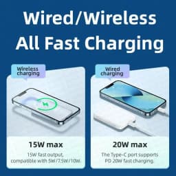 20000mAh Magnetic Portable Charger 22.5W Fast Charging Power Bank Universal for iPhone Android