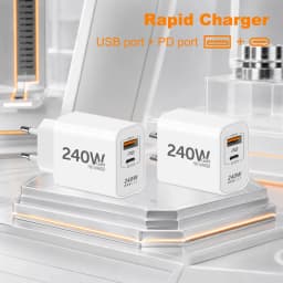 240W GaN PD USB C Charger For iPhone 18 17 16 Pro Max Phone QC 3.0 PD 3.0 USB Type C Fast Charging Data Cable Universal