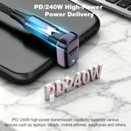 UGOURD 40Gbps Extension Cable Adapter USB C Male to USB C Female Adapter Angled Type C to C Converter 240W With Indicator Light