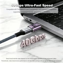UGOURD 40Gbps Extension Cable Adapter USB C Male to USB C Female Adapter Angled Type C to C Converter 240W With Indicator Light