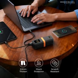 SIKAI Silicone Powebank Case for Anker Prime Power Bank (20K, 220W) Shockproof Cover with Cable Organizer Ring Lanyard Hole