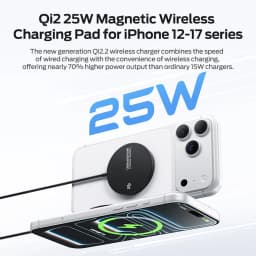 MOVESPEED W010 Qi2 25W Fast Wireless Charger For iPhone 17 16 15 14 13 12 Pro Max Magnetic Wireless Charging Pad Phone Charger
