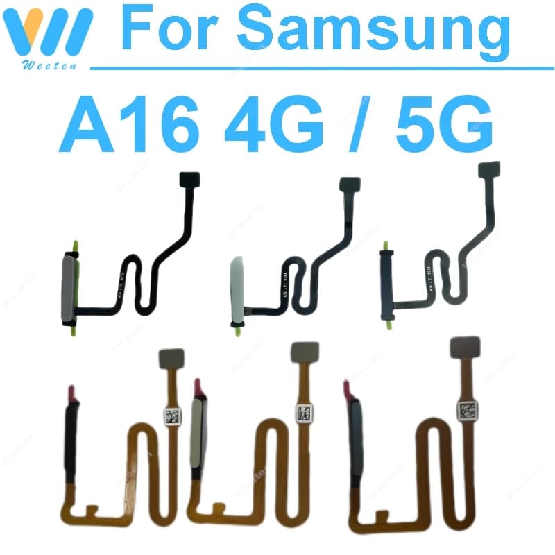 Touch ID Fingerprint Sensor Flex Cable For Samsung Galaxy A16 4G 5G A165F A166B A166P Power Side Button Flex cable Repair Parts