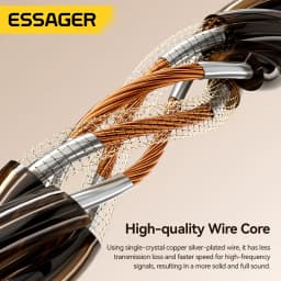 Essager HiFi Audio Adapter Type-C to 3.5mm Jack Headphone Aux Cable OTG for iPhone 17/16/15 pro Max - Hi-Fi Sound Quality