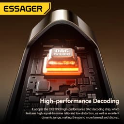 Essager HiFi Audio Adapter Type-C to 3.5mm Jack Headphone Aux Cable OTG for iPhone 17/16/15 pro Max - Hi-Fi Sound Quality