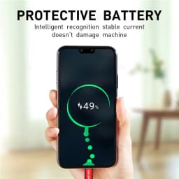 USLION 3A USB Type C Cable Fast Charging Wire for Samsung Galaxy S8 S21 Plus Xiaomi mi11 Huawei Mobile Phone USB C Charger Cable