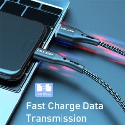 USLION 3A USB Type C Cable Fast Charging Wire for Samsung Galaxy S8 S21 Plus Xiaomi mi11 Huawei Mobile Phone USB C Charger Cable