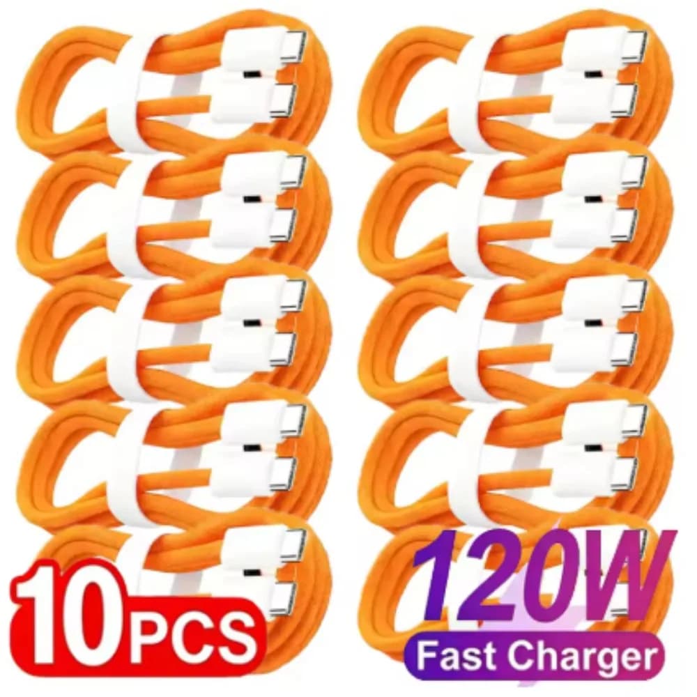 10 Pack Type C to Type-C 240W Super Fast Charging Cable Heavy Duty Charger Cord Fit iPhone 17 16 15 Samsung Huawei Xiaomi Etc
