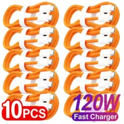 10 Pack Type C to Type-C 240W Super Fast Charging Cable Heavy Duty Charger Cord Fit iPhone 17 16 15 Samsung Huawei Xiaomi Etc