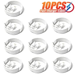 10Pcs For PD 35W Fast Quick Charger USB Type C For iPhone 15 14 13 12 11 Pro Max Mini Plus XR XS Charging Data Cable Accessories