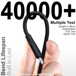 USB-C to USB-C 60W 3A Silicone Cable Soft Liquid Silicone PD Fast Charging Cord Tangle-Free Compatible with iPhone 17 16 15