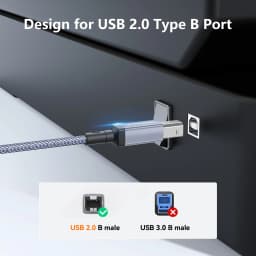 SUNKANDI USB B to USB C Printer Cable, Type B to Type C Printer Cord for MacBook Pro, Air, MIDI Cable,Yamaha Casio Digital Piano