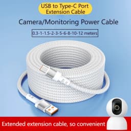 Braided Extra-Long Type-C Charging Cable, Suitable for Dashcams, Printers, and USB Extension Cables, 3m, 5m, 8m, 12m Data Cable