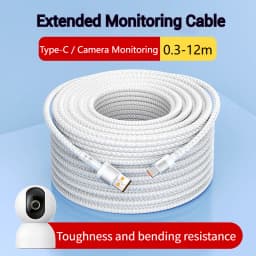 Braided Extra-Long Type-C Charging Cable, Suitable for Dashcams, Printers, and USB Extension Cables, 3m, 5m, 8m, 12m Data Cable