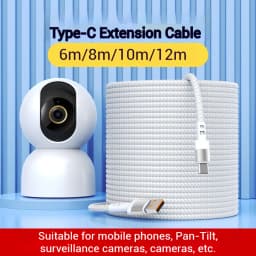 Braided Extra-Long Type-C Charging Cable, Suitable for Dashcams, Printers, and USB Extension Cables, 3m, 5m, 8m, 12m Data Cable