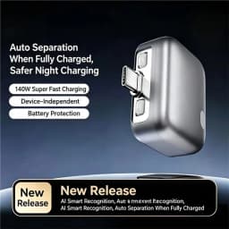 PD 140W Full Charge Auto-Disconnect Charging Adapter Intelligence Fast Charge Safety Separator Automatically for Type-C Devices
