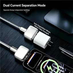 PD 140W Full Charge Auto-Disconnect Charging Adapter Intelligence Fast Charge Safety Separator Automatically for Type-C Devices