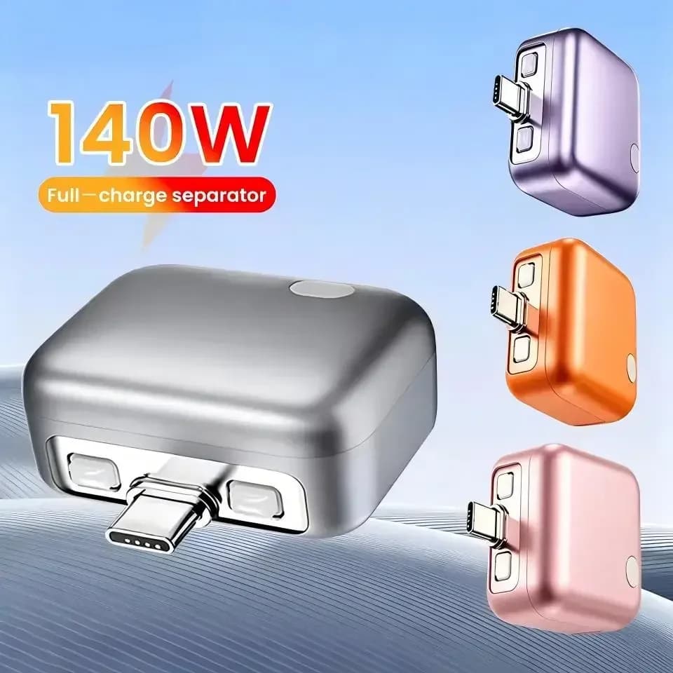 PD 140W Full Charge Auto-Disconnect Charging Adapter Intelligence Fast Charge Safety Separator Automatically for Type-C Devices