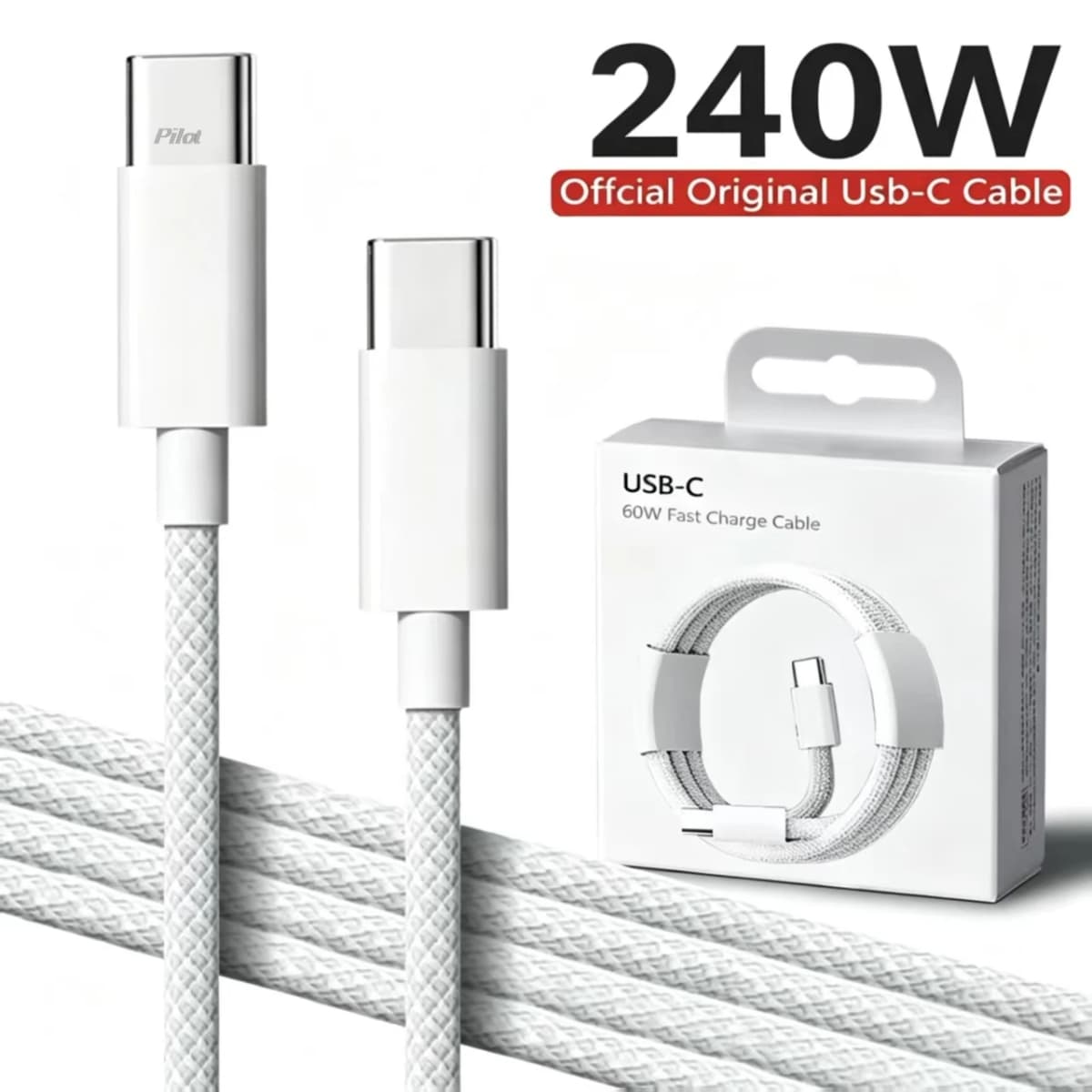 1PCS 240W PD USB-C to USB C Fast Charger Cable For Apple iPhone 17 Pro Max 18 Pro Max 16 15 14 13 12 11 X Type C Quick Charging