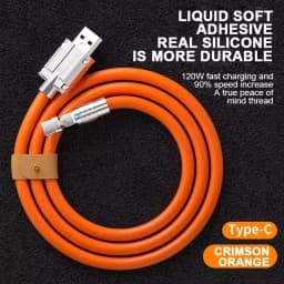 120W Fast Charge USB Type C Cable 180 Degree Rotation Elbow Cable for Game for Xiaomi Redmi Honor Phone Charger USB C Cable