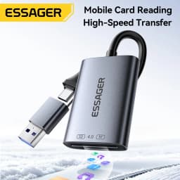 Essager 2-in-1 USB Card Reader SD/TF 4.0 Memory Card Device 312MB/s 2TB Smart Reader for iPhone Samsung Laptop MacBook PC