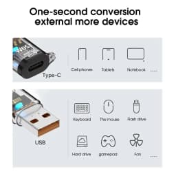 120W Super Fast Charging USB3.2 Connectors USB A To Type C Male To Female Adapters 10Gbps High-speed Data Transfer Converters