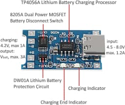 1-20Pcs Type C/Micro USB Charging Board Connector Plug for 18650 Lithium Battery USB C 5V 1A Charger Module With Protection