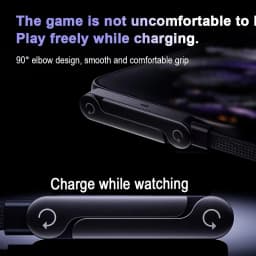 240W/65W Elbowed 180° Fast Charging Foldable Phone Holder, PD Cable Nylon Data Sync, For iPhone 17, Samsung, Xiaomi, POCO, Tesl