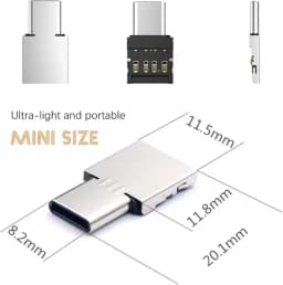 1-20PCS OTG Micro USB Type C Adapter USB-C Male to USB 2.0 Female Data Connector for Macbook Samsung Xiaomi Huawei Android Phone