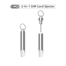 2-in-1 SIM Card Ejector Keychain Aluminum Alloy Box Opener Portable Screwdriver Mini Unpacking Tool for Phone
