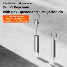 2-in-1 SIM Card Ejector Keychain Aluminum Alloy Box Opener Portable Screwdriver Mini Unpacking Tool for Phone