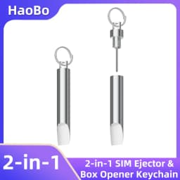 2-in-1 SIM Card Ejector Keychain Aluminum Alloy Box Opener Portable Screwdriver Mini Unpacking Tool for Phone