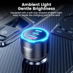 Toocki 130W Car Charger PD 100W PPS SFC2.0 Fast USB Type C Car Phone Charger for iPhone 17 16 15 Samsung S26 S25 Tablet Laptop
