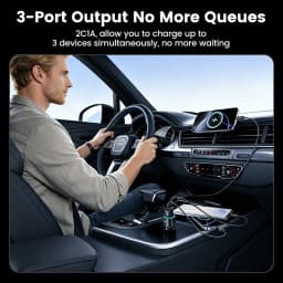 Toocki 130W Car Charger PD 100W PPS SFC2.0 Fast USB Type C Car Phone Charger for iPhone 17 16 15 Samsung S26 S25 Tablet Laptop