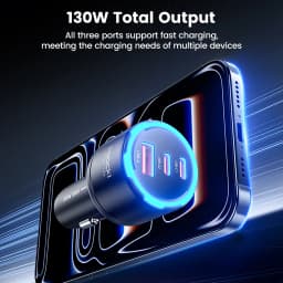Toocki 130W Car Charger PD 100W PPS SFC2.0 Fast USB Type C Car Phone Charger for iPhone 17 16 15 Samsung S26 S25 Tablet Laptop